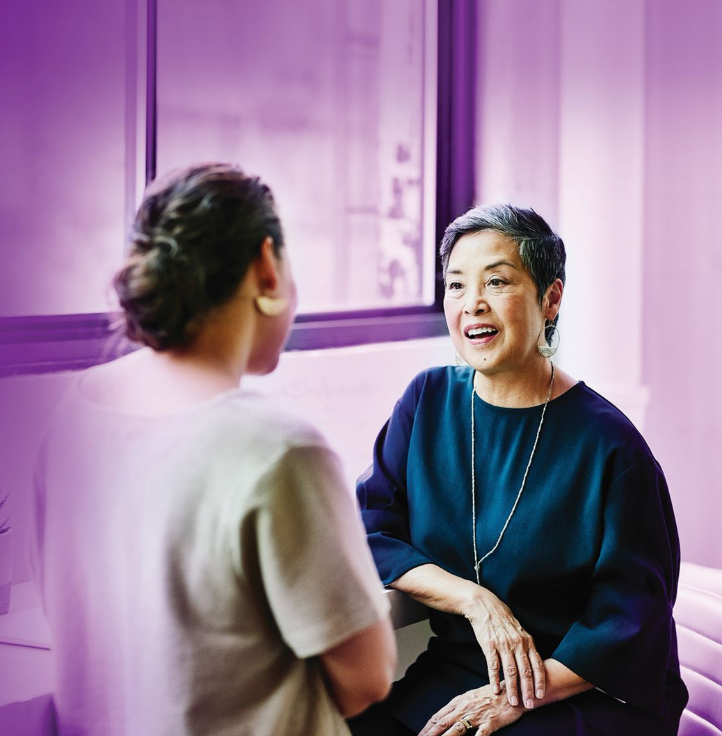 Imagen de paciente y profesional sanitario